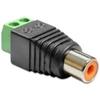 CONNETTORE ALIMENTAZIONE PRESA RCA FEMMINA CON MORSETTI 2 PIN TERMINALI